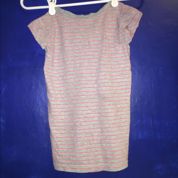 Old Navy Striped polo shirt grey and pink (girls) - Picture 2 of 6